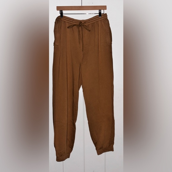 Aerie Anytime Sweat Drawcord Jogger High Waisted Long Raw Edge Side‎ NEW Size XL - Picture 1 of 11